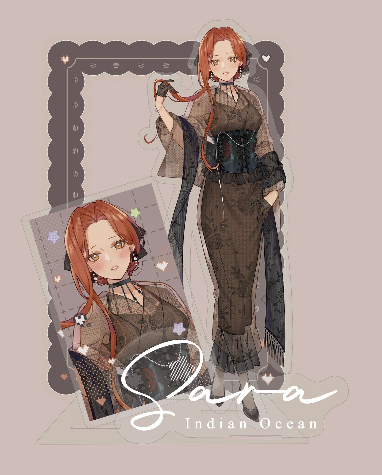 「預購」沙羅 真珠美人魚-lovely girl 浴衣全身身壓克力立牌 by +1